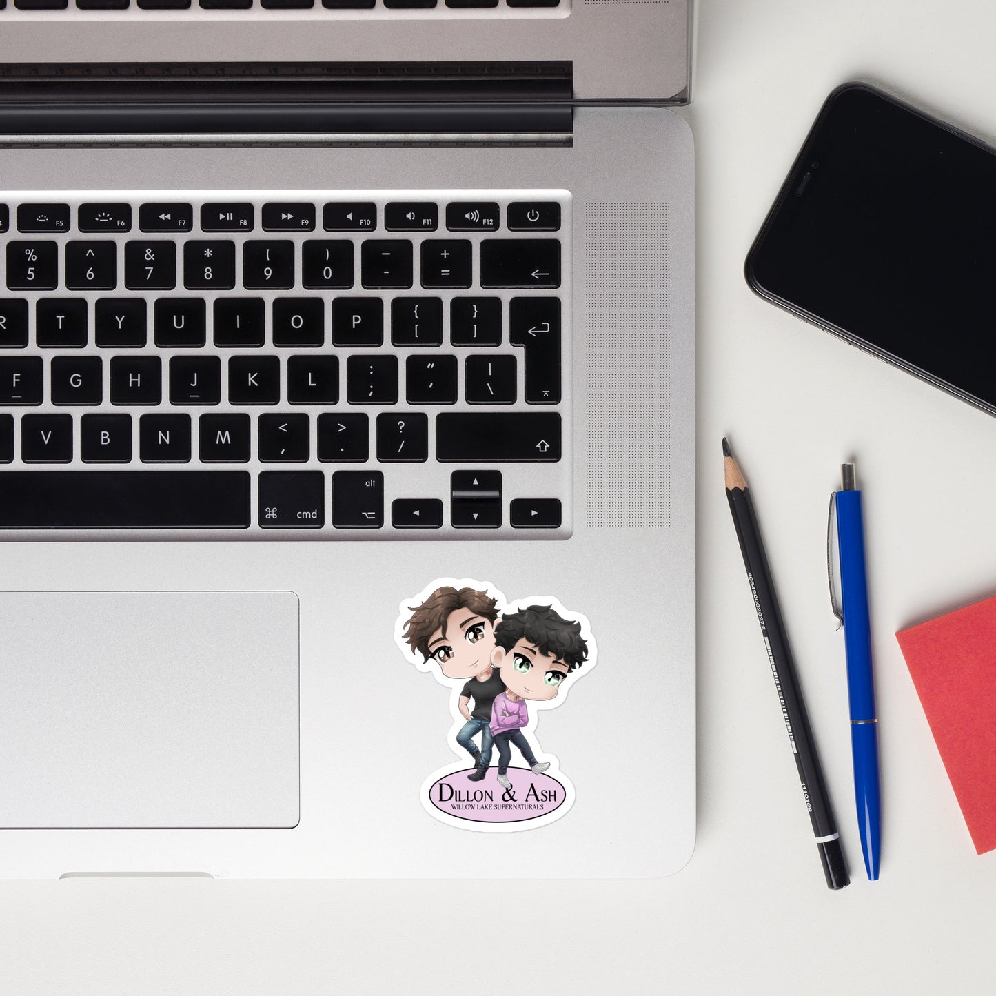 Cute Sticker of Ash and Dillon